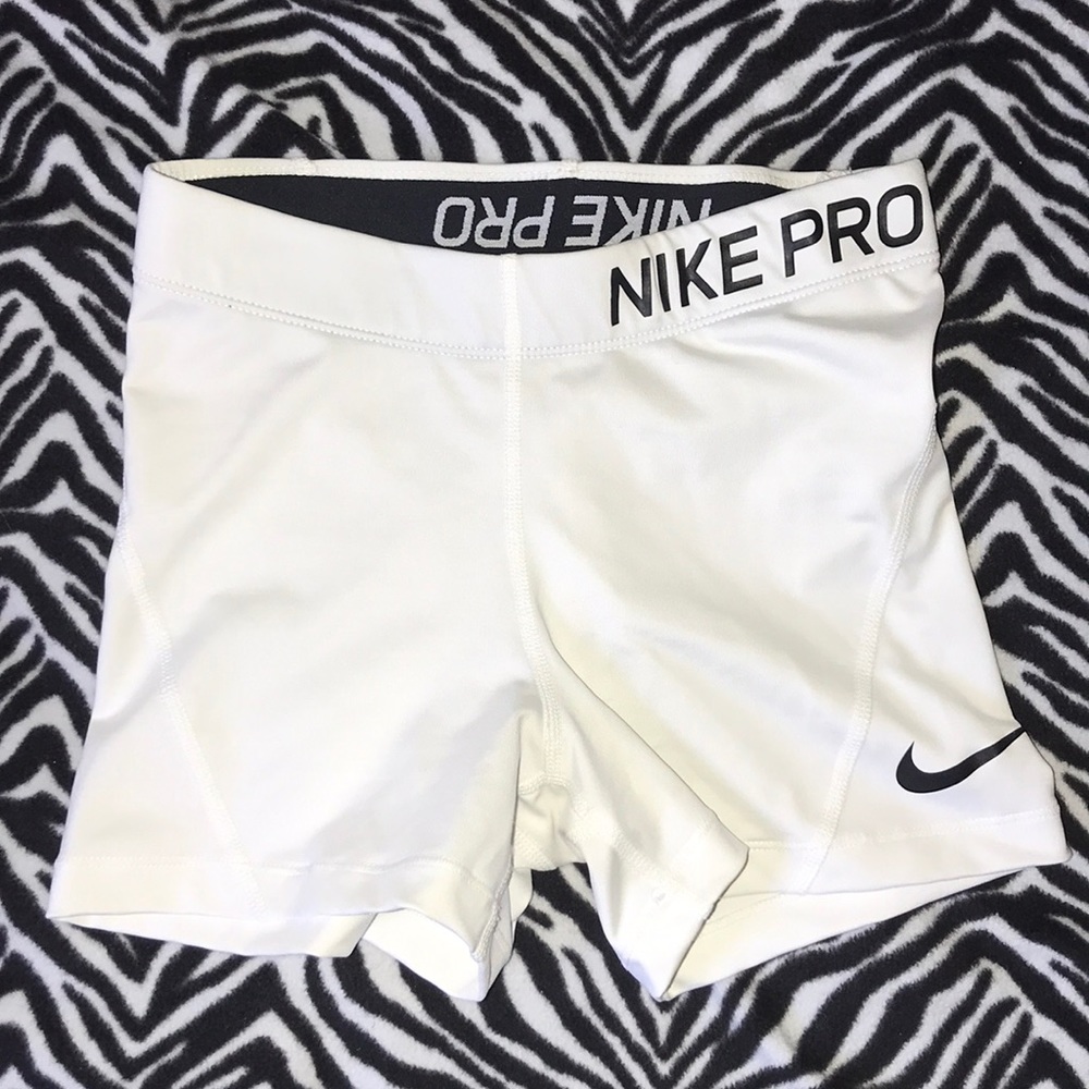 Icy White Nike Spandex Shorts